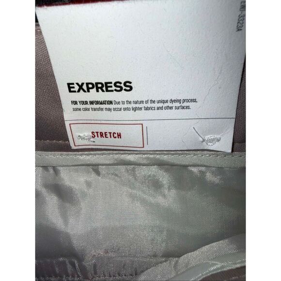 Express Editor Barely Boot Low Rise Pink & White Pinstripe Pants Sz 10 #758 - Picture 8 of 10